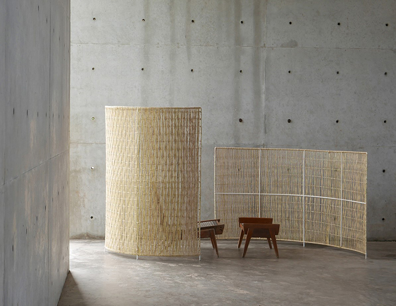 Biombo de materiales naturales