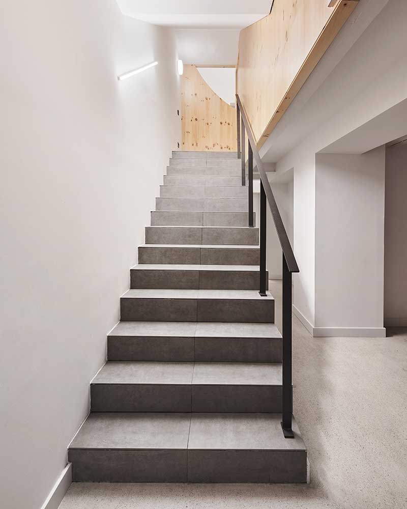 Stairs dental clinic ceramic flooring
