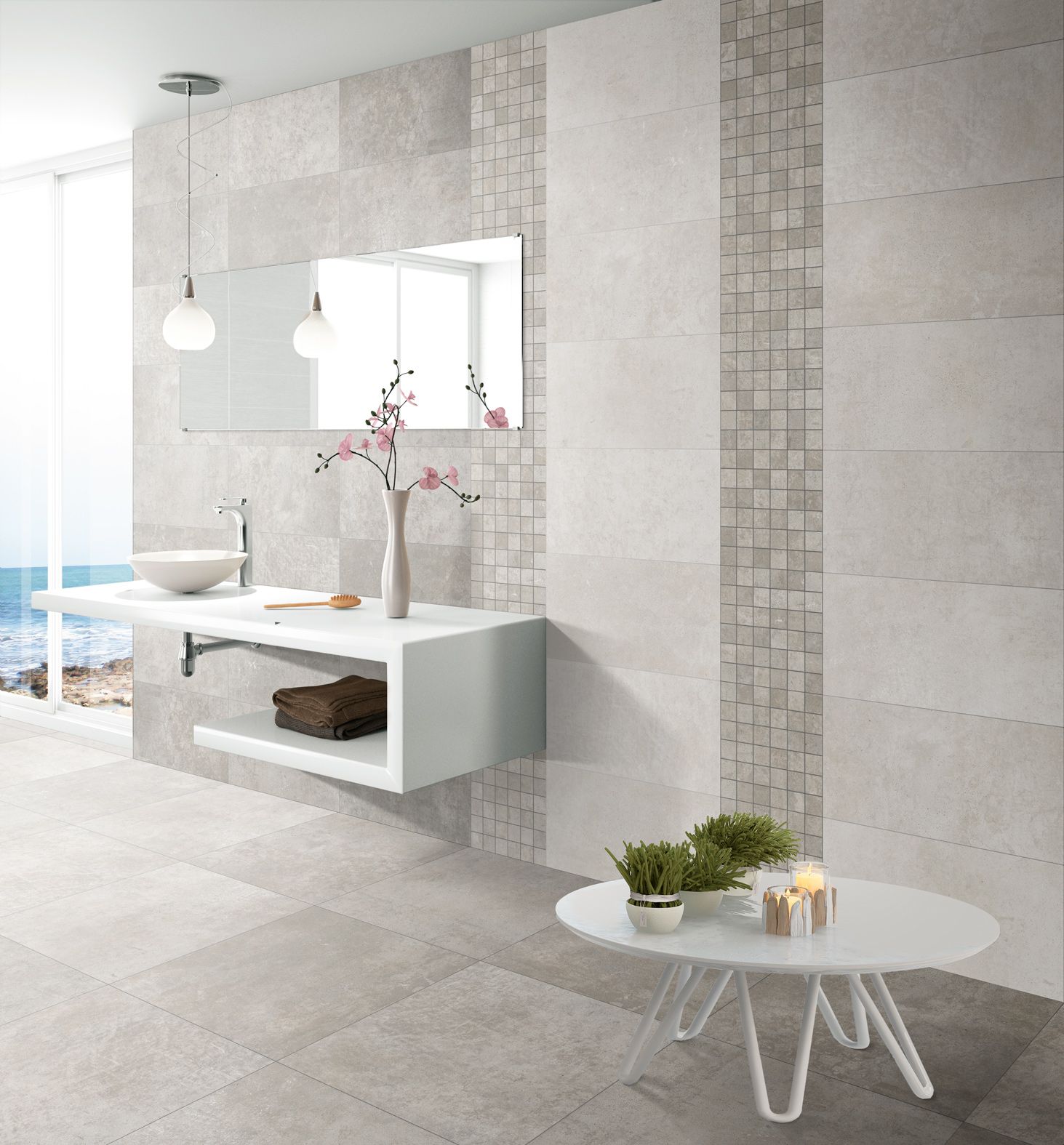 STUDIO 3060·60 WHITE Y GREY · 30x60 · 60x60