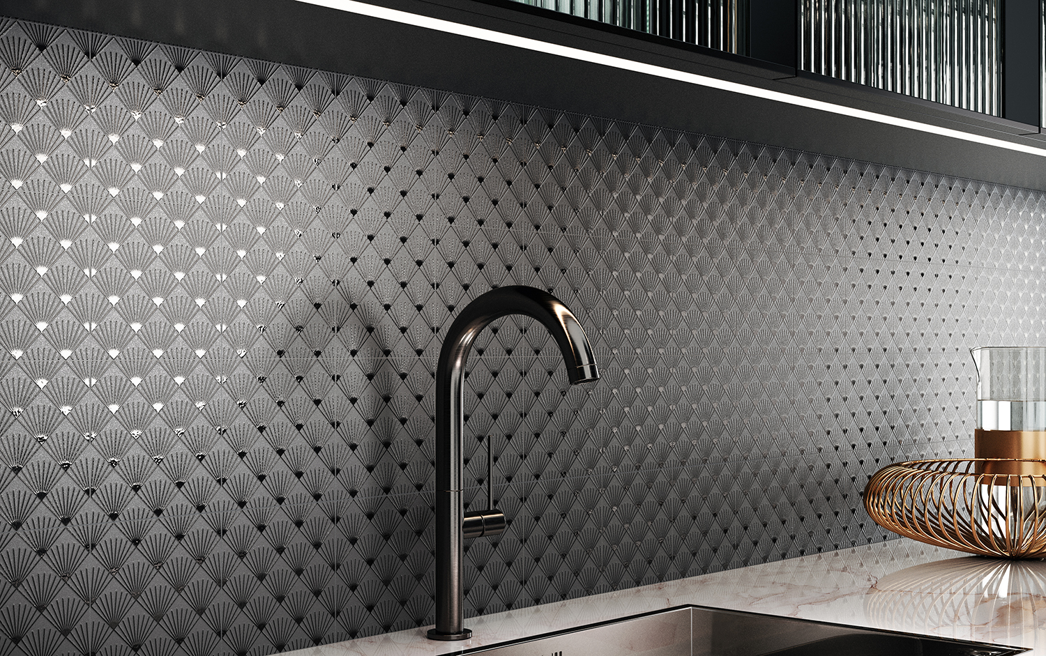 Un backsplash Art Déco