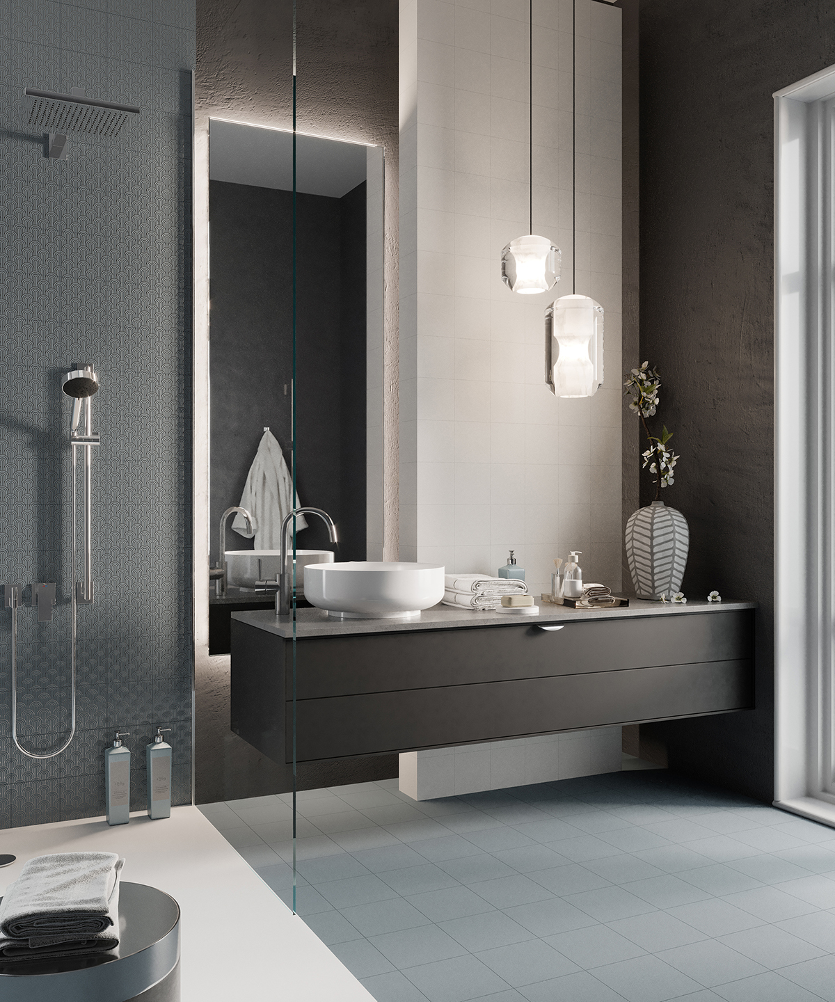 Un glamouroso baño estilo Art Déco