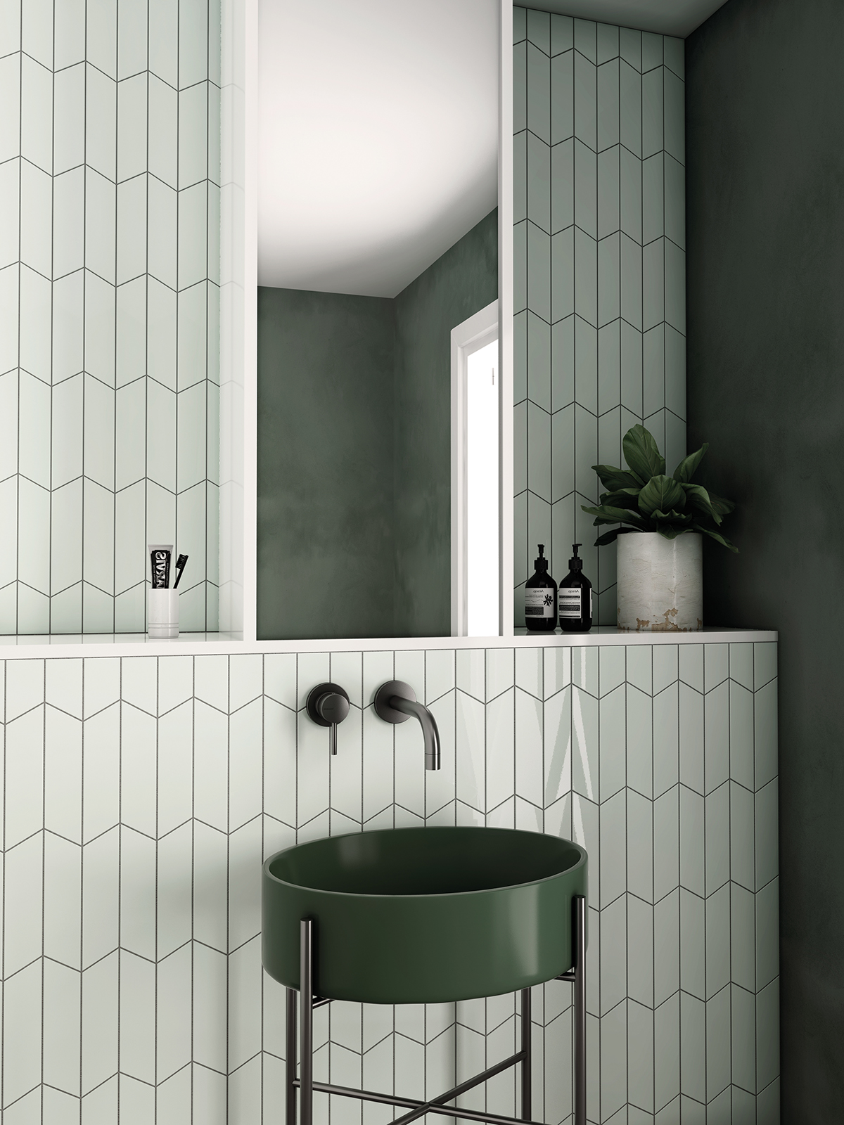 Chevron Wall Mint
