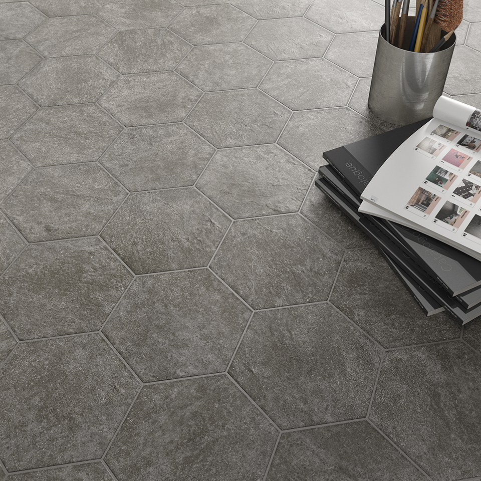 Hexatile Cement Black