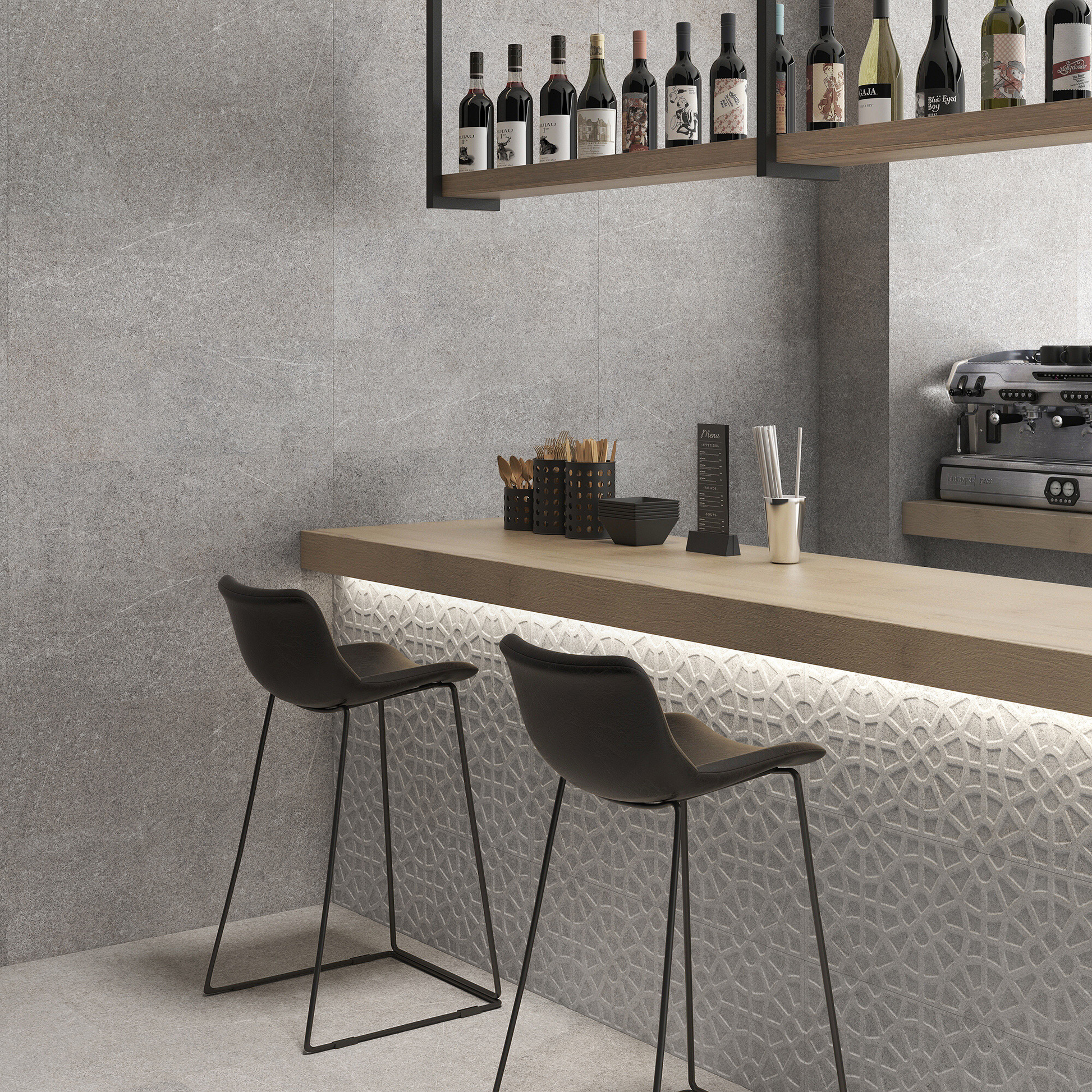 Igneous Stone Gris Restaurante