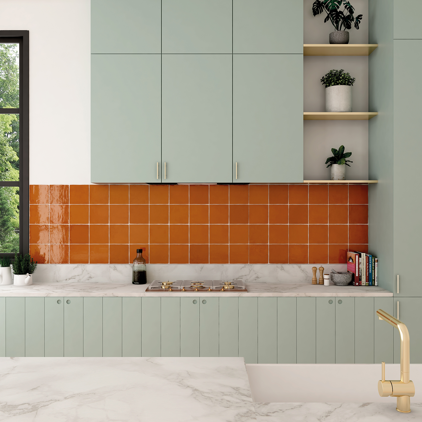 La Riviera Ginger Kitchen Backsplash