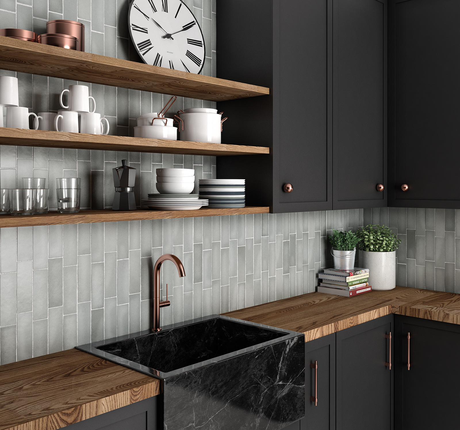 Magma Grey Stone - Industrial kitchen