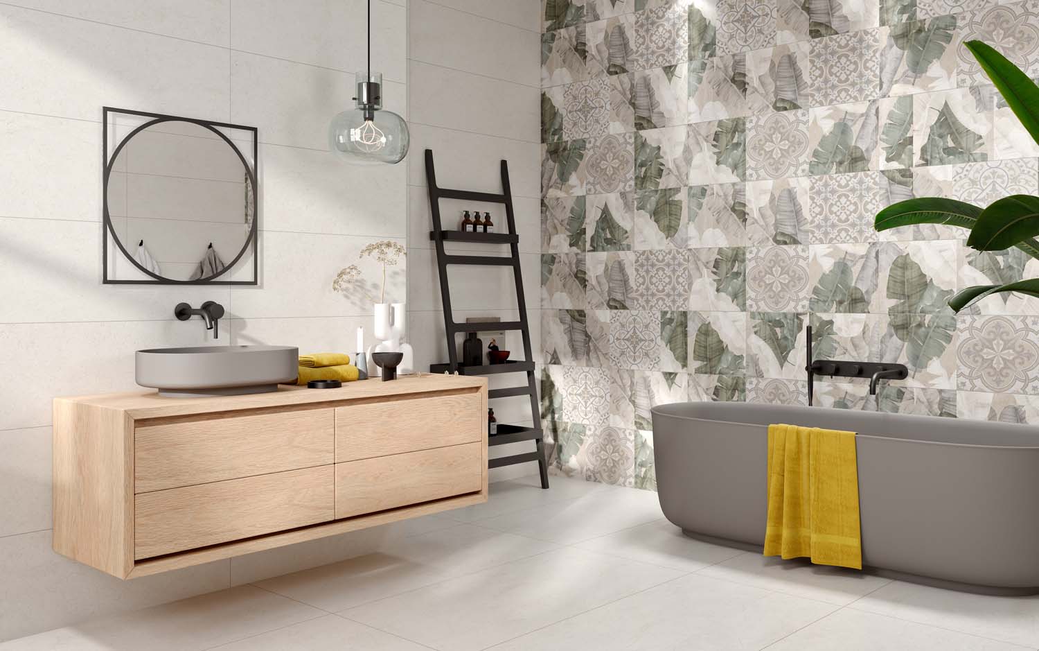 Un baño muy acogedor de estilo tropical