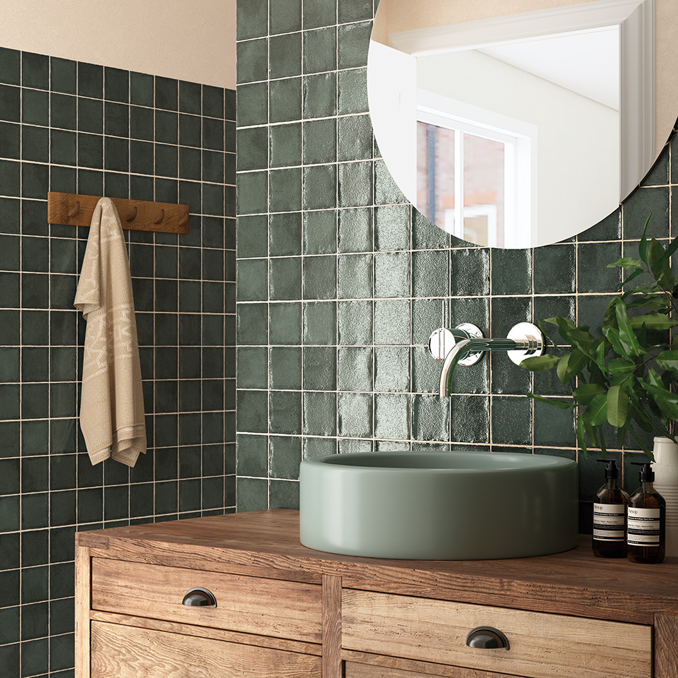Baño verde boohoo - Altea Pine Green