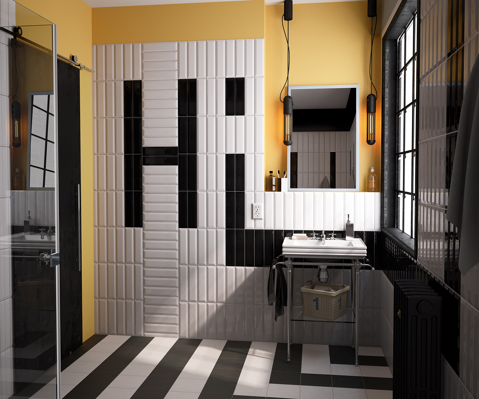 Azulejos estilo metro para un baño diferente - Metro