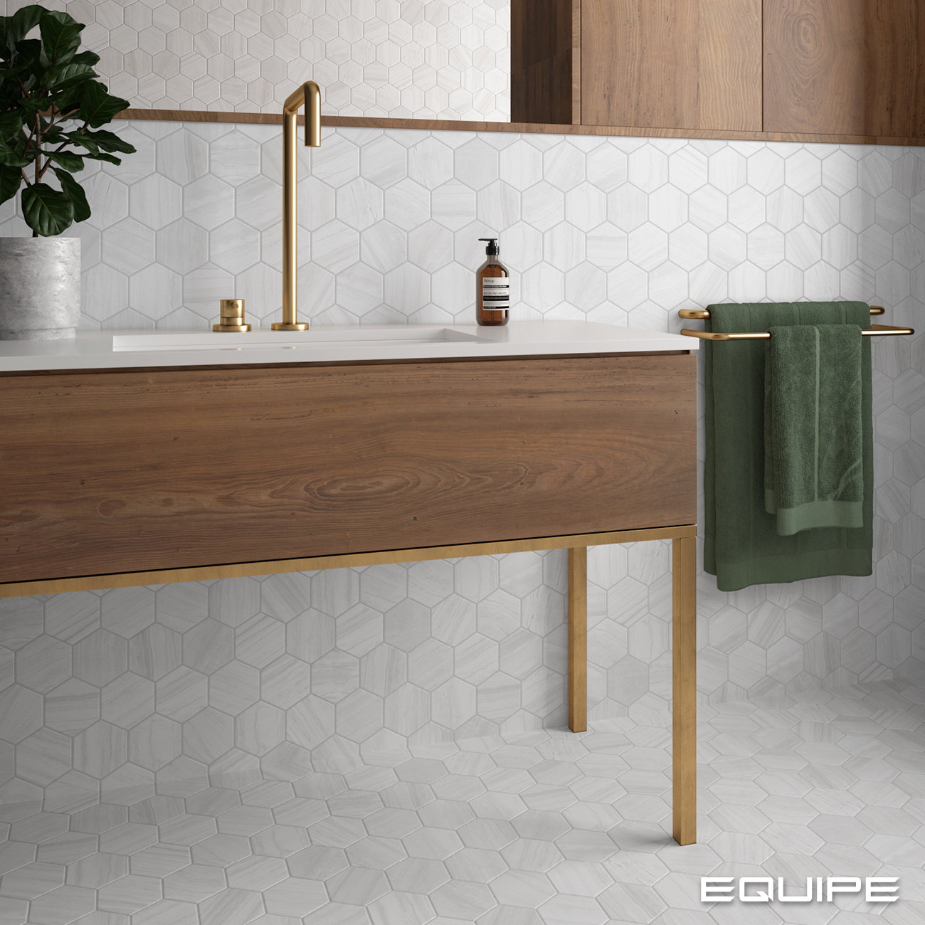 Lithos White - Baño con estilo