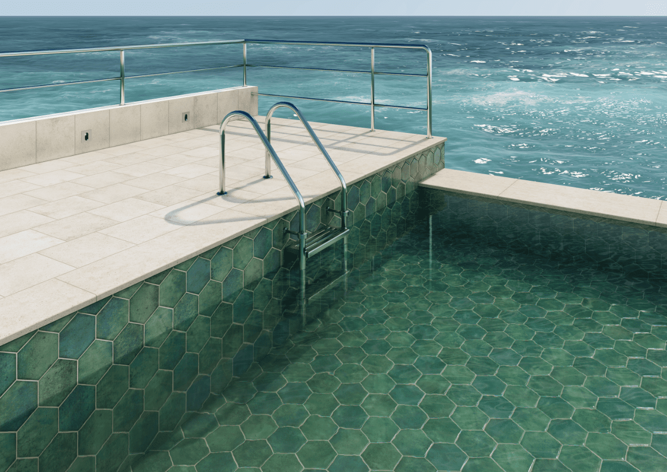 CAPRI OLIVA HEX - ROCKS WHITE