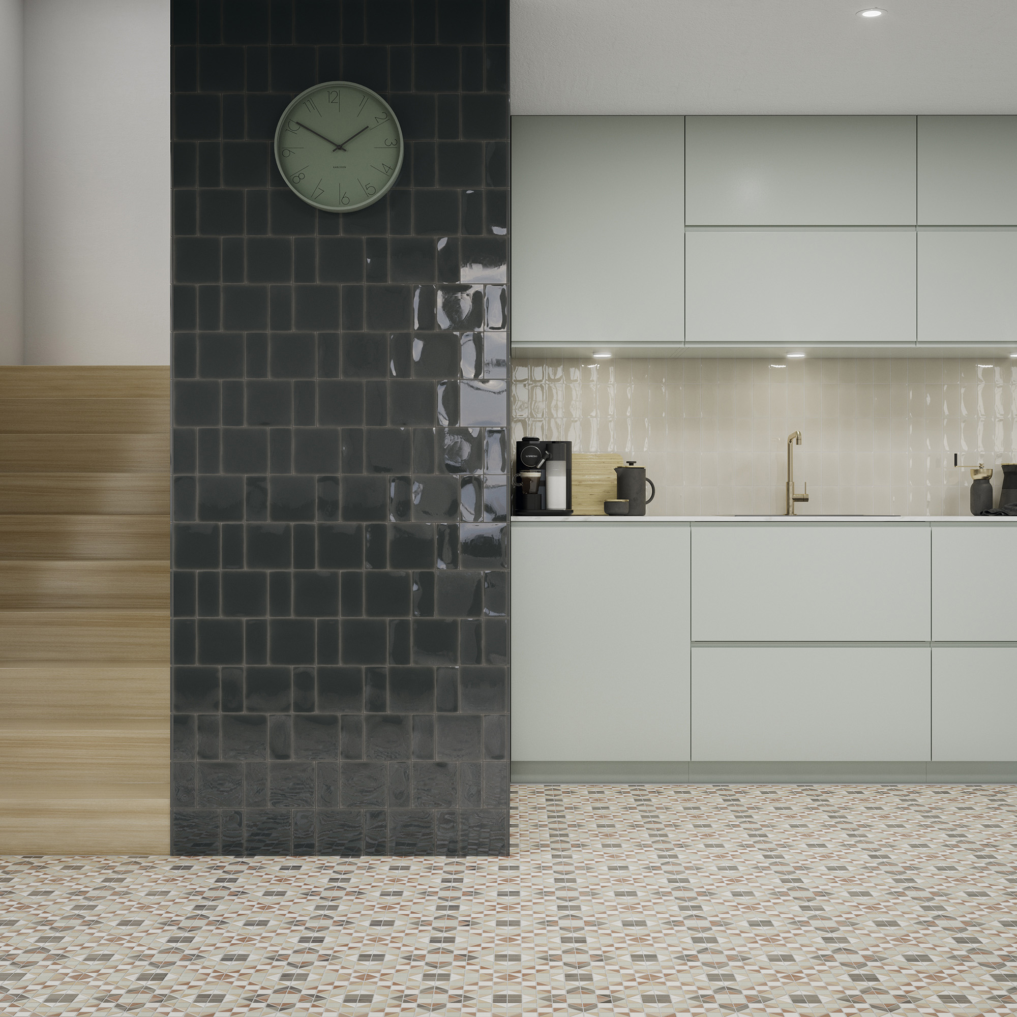 FAYENZA EBONY - FAYENZA SQUARE EBONY - FAYENZA GREIGE Y LIKE GRANA PLUS - AMB