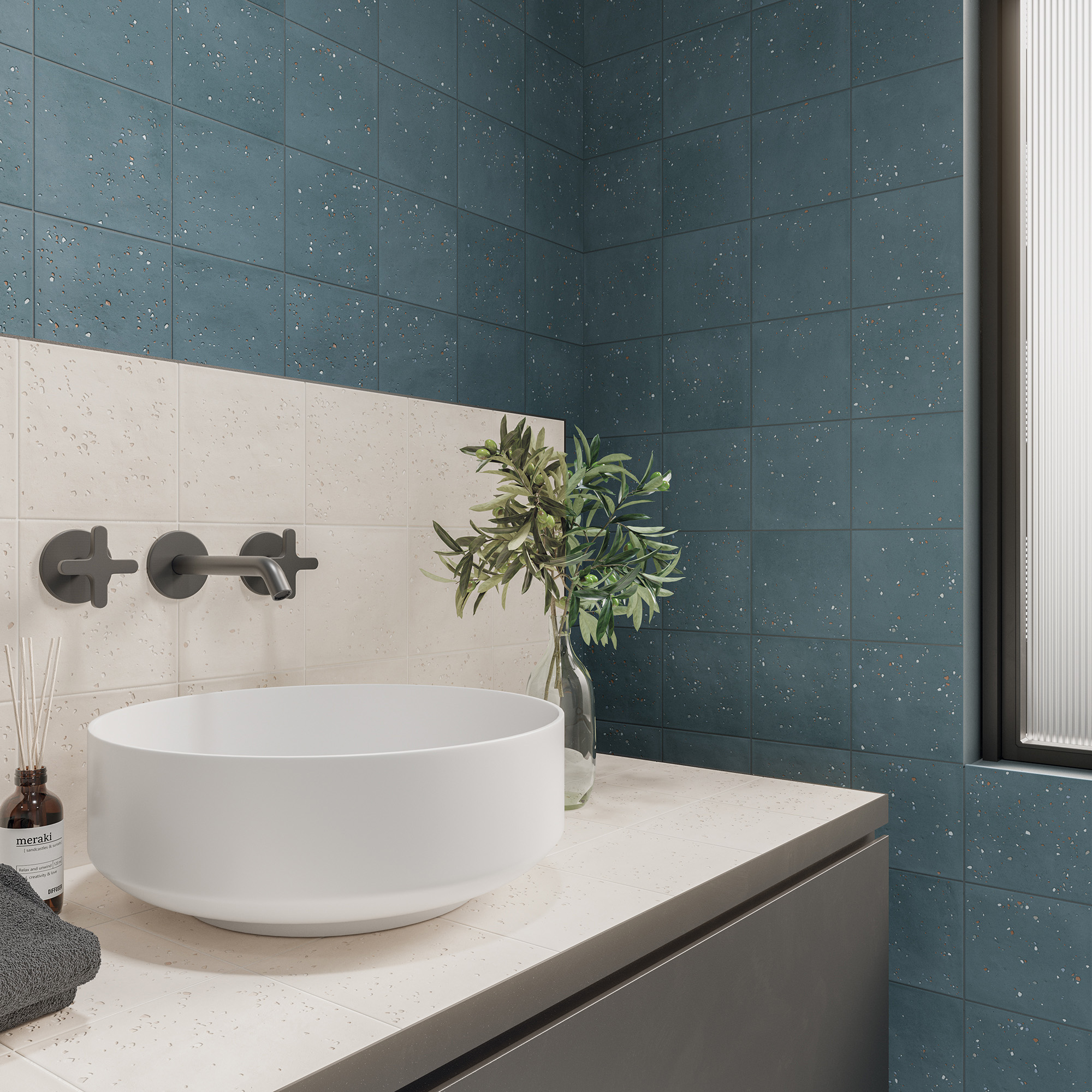 STARDUST PEBBLES OCEAN - STARDUST PEBBLES IVORY- AMB