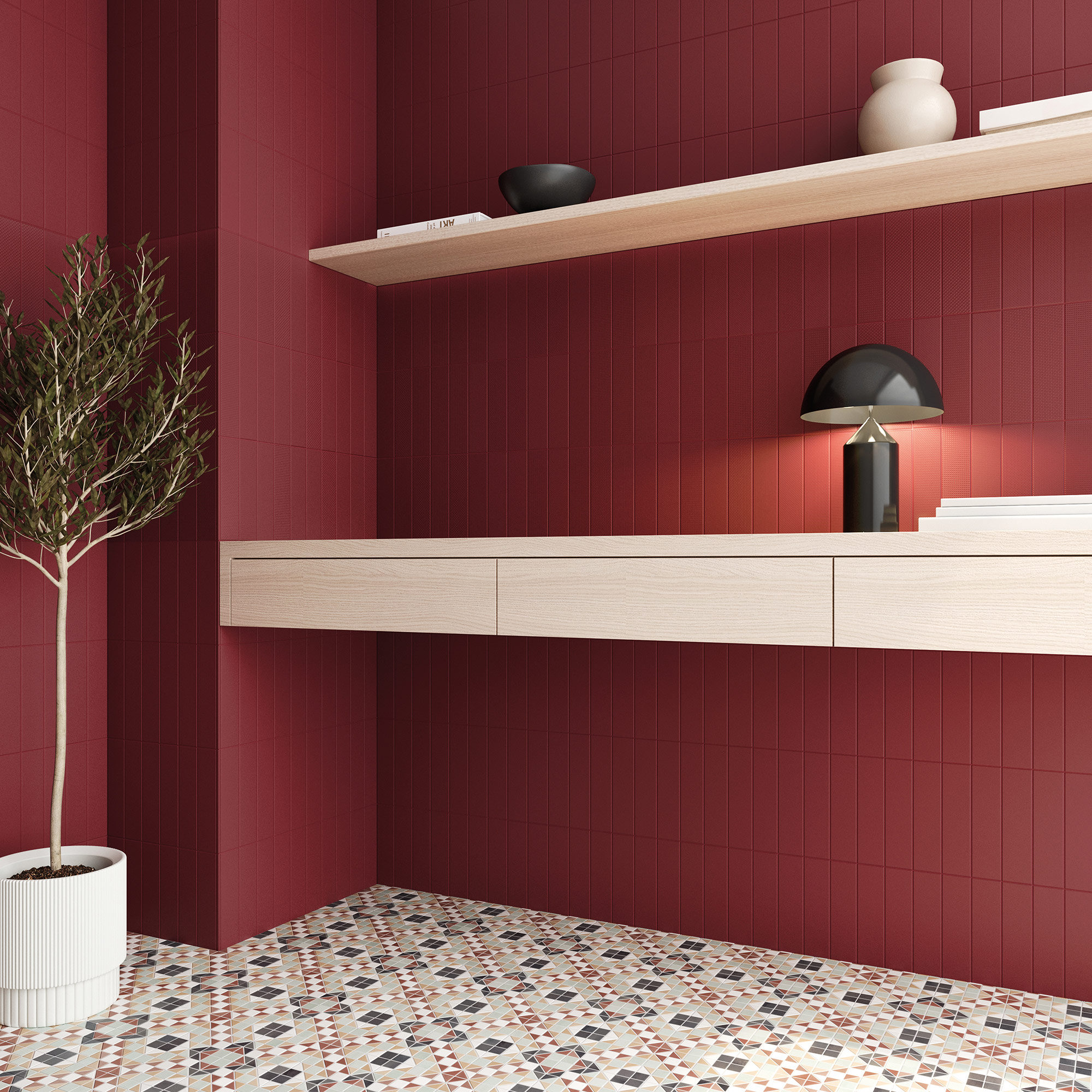 TEXITURE PATTERN MIX GARNET - LIKE GRANA PLUS- AMB