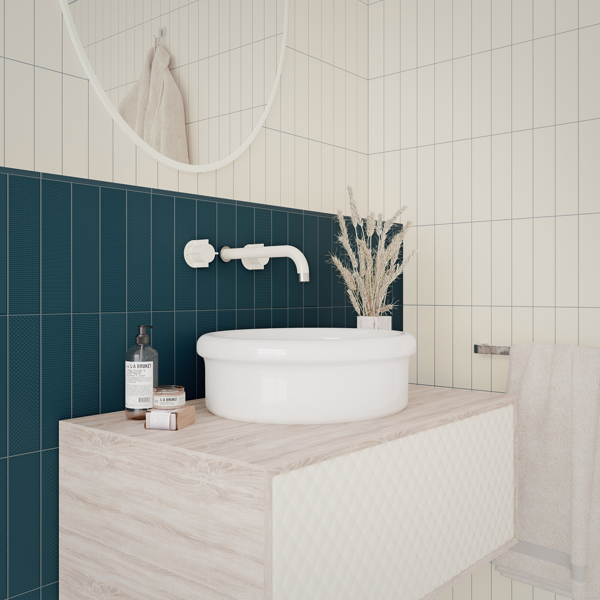 TEXITURE PATTERN MIX OCEAN - TEXITURE EDGE OCEAN - TEXITURE DOVE- AMB