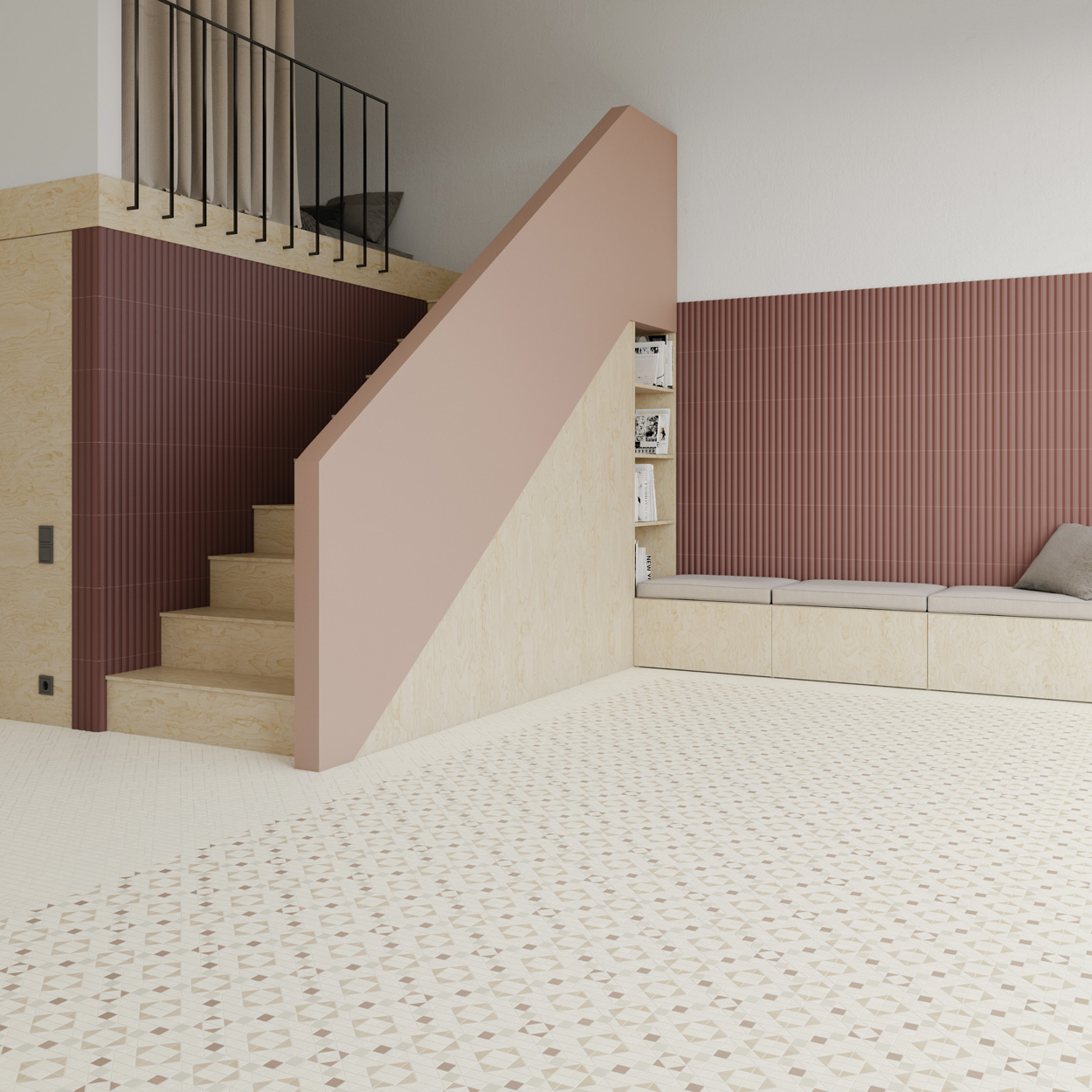 TESSERAE - LIKE BLANC - LIKE GRANA -STRIPES - AMB