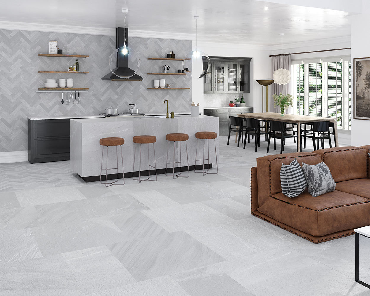 SALON COCINA PIETRASANTA LIGHT GREY