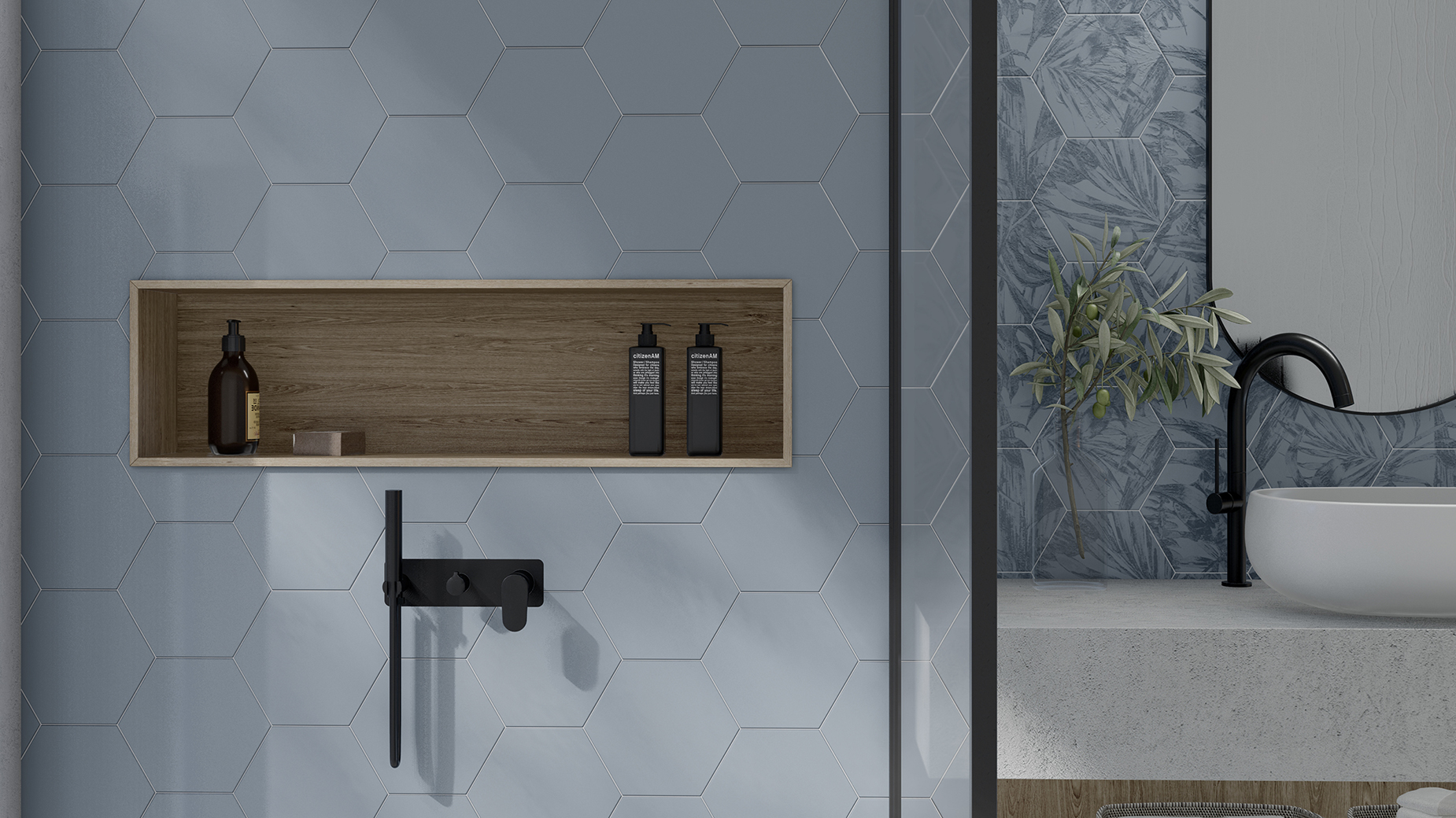 Baño Borneo Smokey Blue
