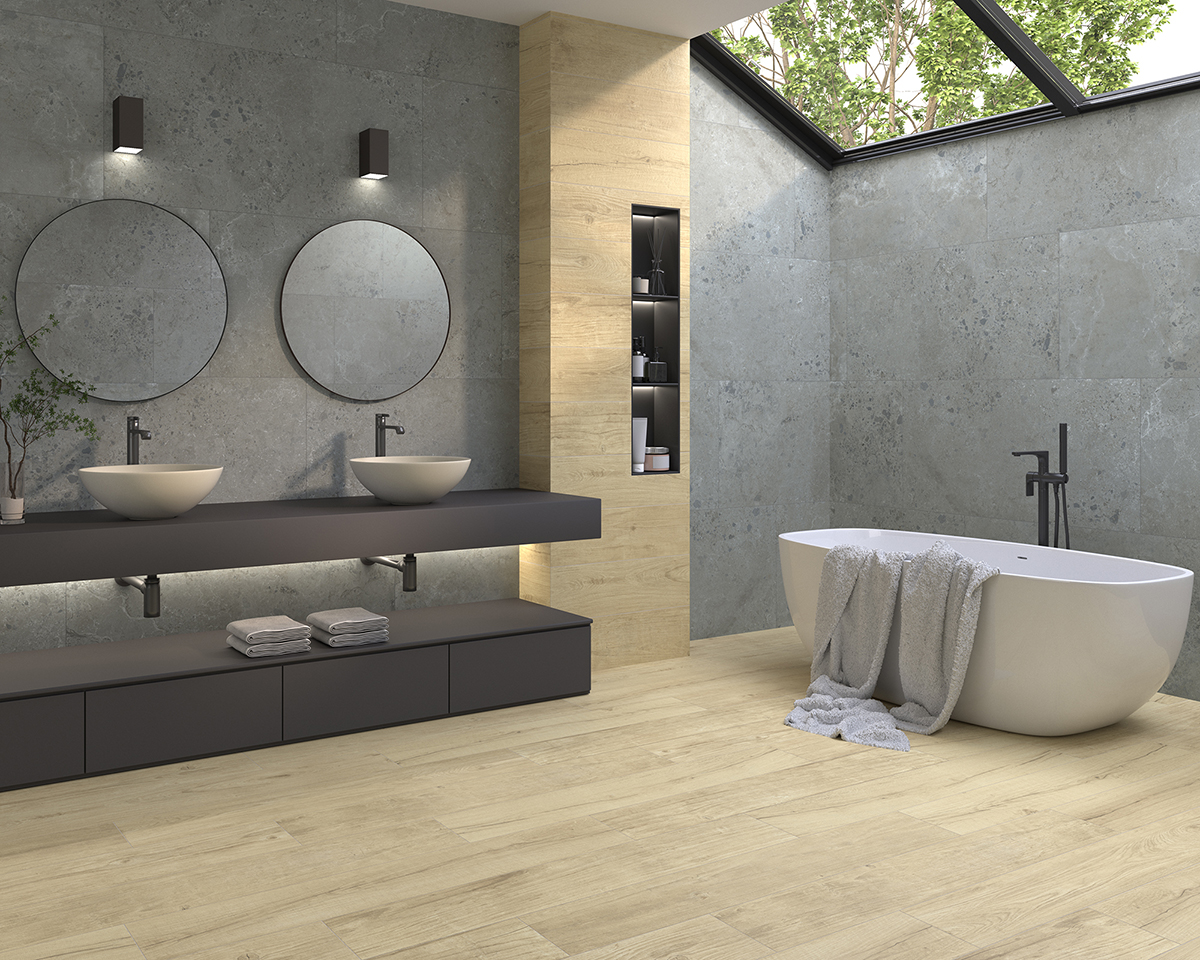 BAÑO PIETRA VIVA GREY & QUERCUS NATURALE