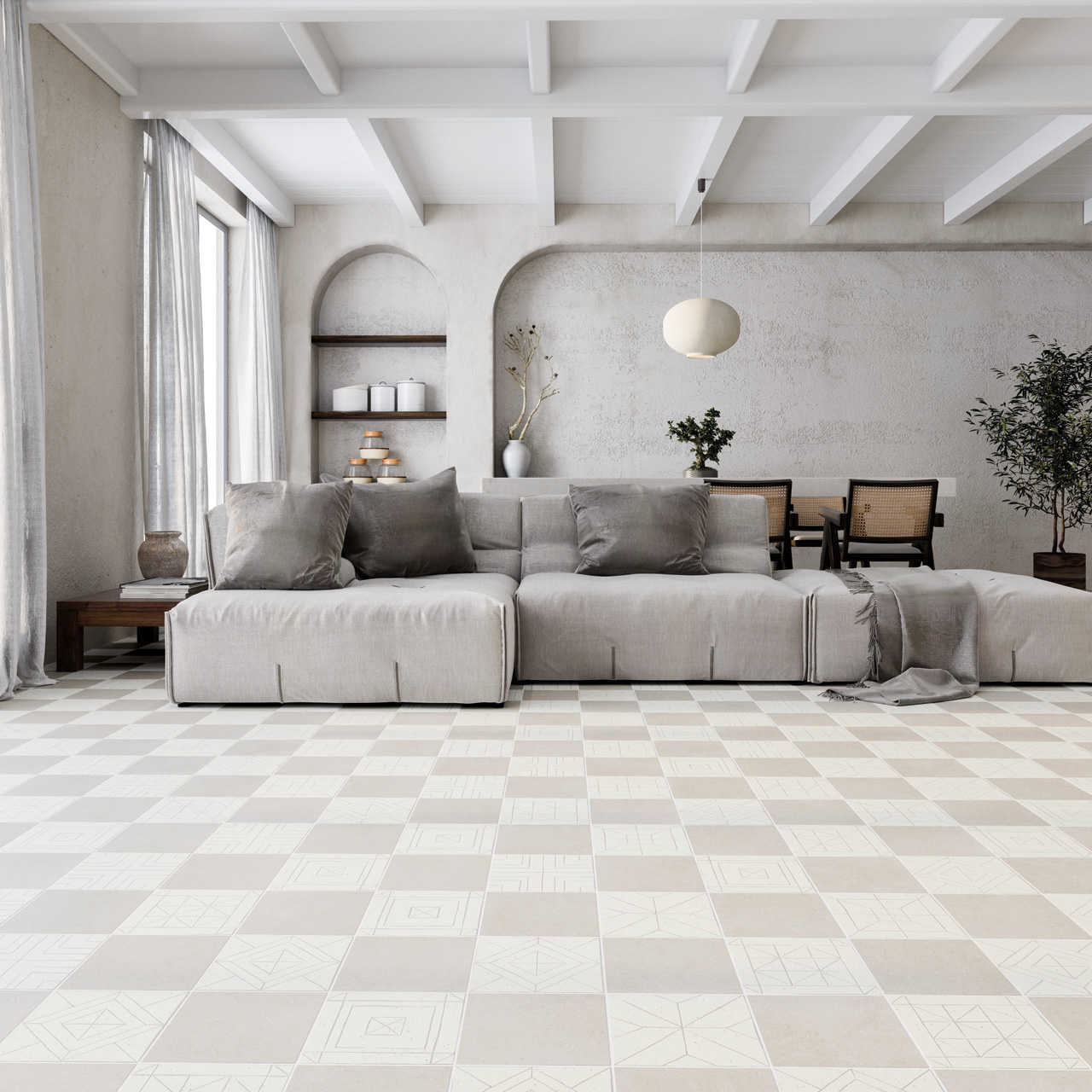 PUZZLE-SKETCH DECOR y SQUARE taupe-AMB