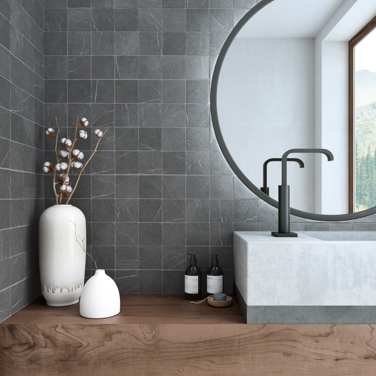 GEA CARVED Charcoal & GEA Charcoal