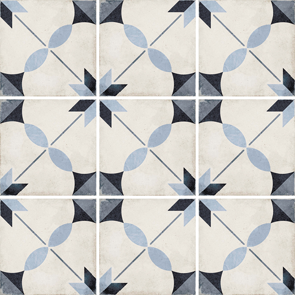 Art Nouveau Arcade Blue 20x20 cm