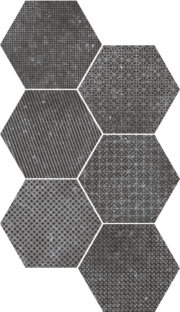 Coralstone Gamut Black Hex. 29,2x25,4 cm