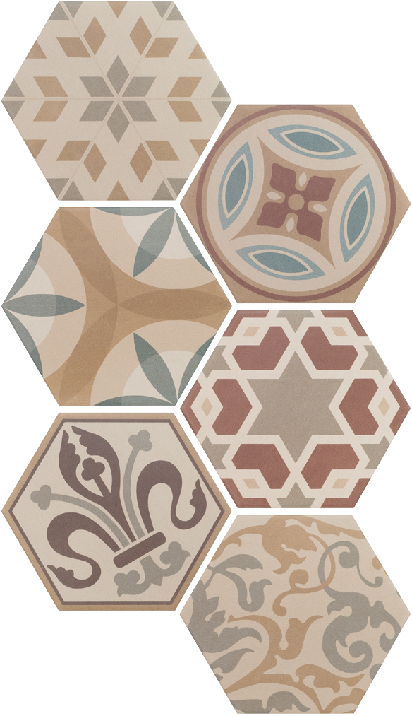 Hexatile Mate Harmony Colours 17,5x20 cm