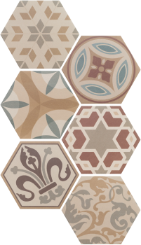 Hexatile Mate Harmony Colours 17,5x20 cm