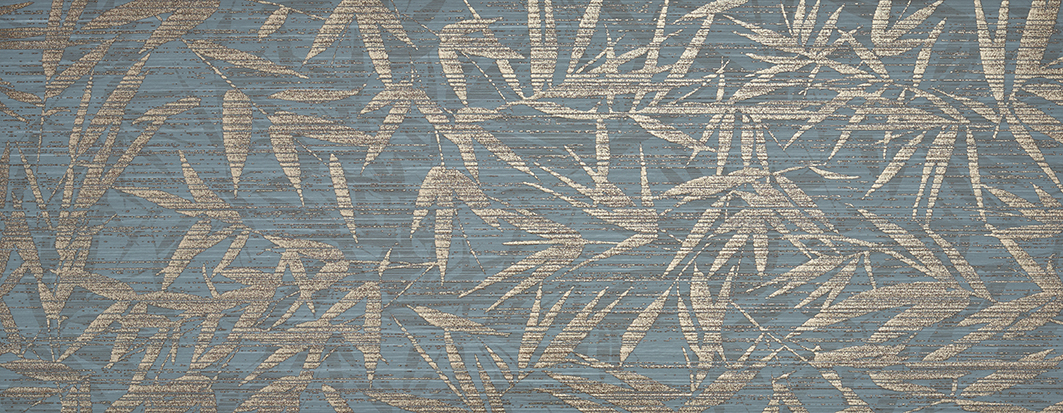 SHUI TEAL LEAVES 35X90