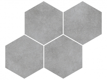 Malla Hexagono Couvet Gris 30x30