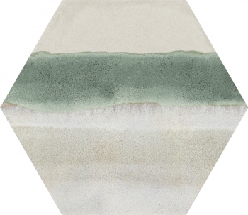 Matter Hex Canvas · Bone-Green 20x23