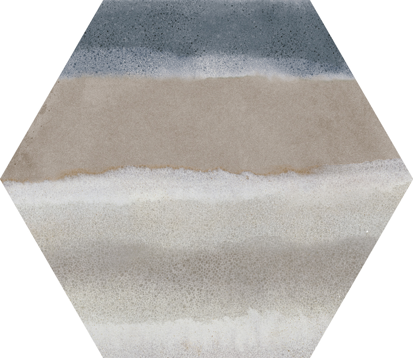 Matter Hex Canvas · Taupe-Blue 20x23