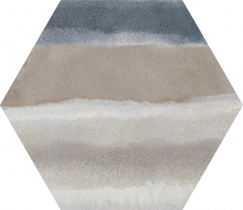 Matter Hex Canvas · Taupe-Blue 20x23