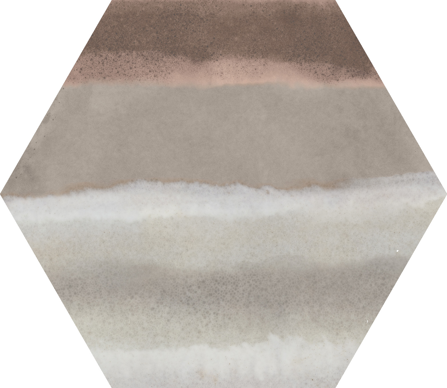 Matter Hex Canvas · Taupe-Red 20x23