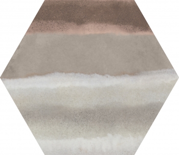 Matter Hex Canvas · Taupe-Red 20x23