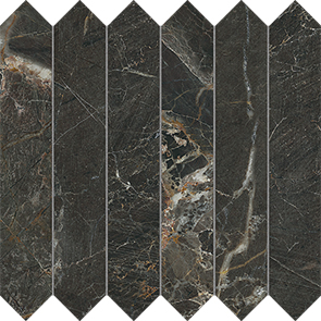 MOSAICO CERVINO LUX PICKET BLACK 27.4x29.8