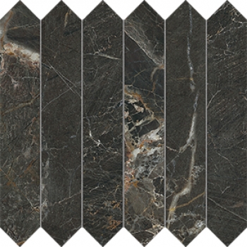 MOSAICO CERVINO LUX PICKET BLACK 27.4x29.8